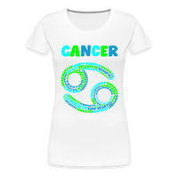 Thumbnail for Women's Power Words Cancer Premium T-Shirt - white