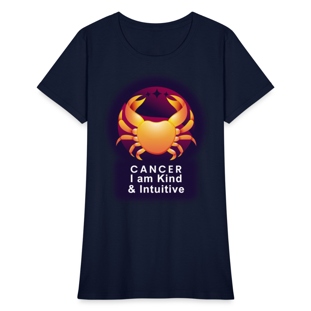 Women's Glow Cancer T-Shirt - navy