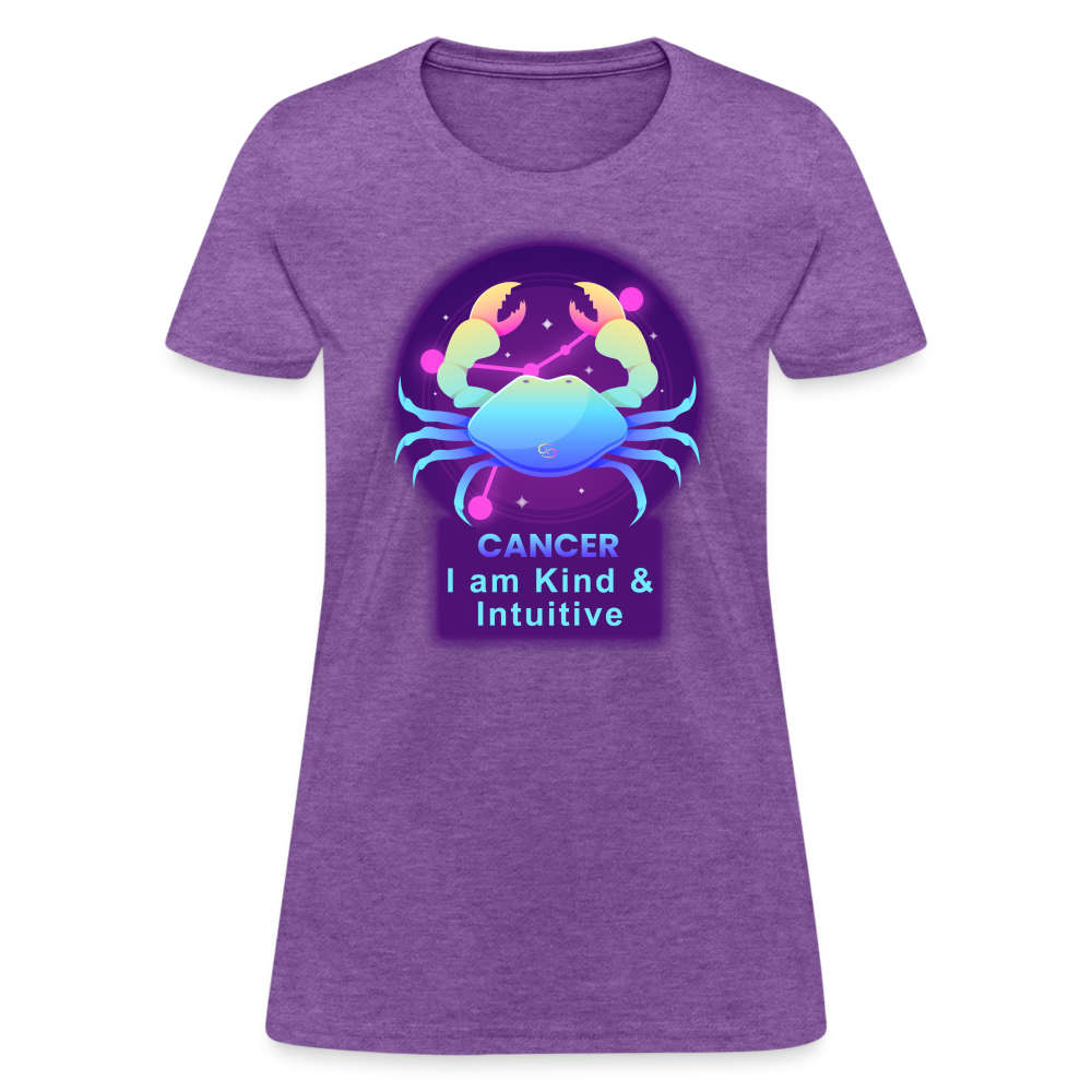 Women's Neon Cancer T-Shirt - purple heather