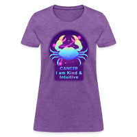 Thumbnail for Women's Neon Cancer T-Shirt - purple heather