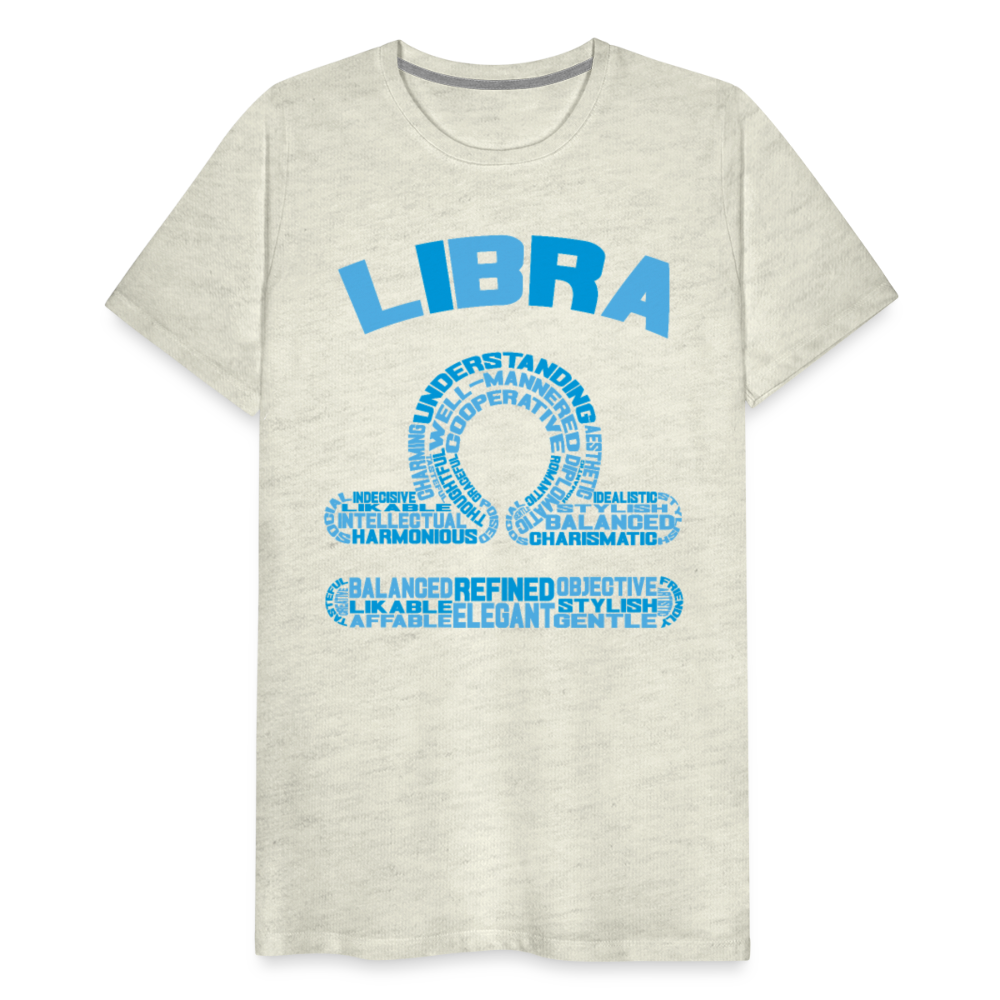 Men's Power Words Libra Premium T-Shirt - heather oatmeal