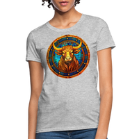 Thumbnail for Women's Mosaic Taurus T-Shirt - heather gray