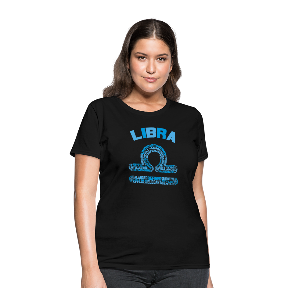 Women's Power Words Libra T-Shirt - black