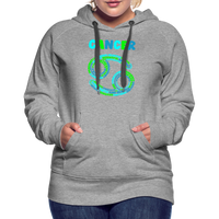 Thumbnail for Women's Power Words Cancer Premium Hoodie - heather grey