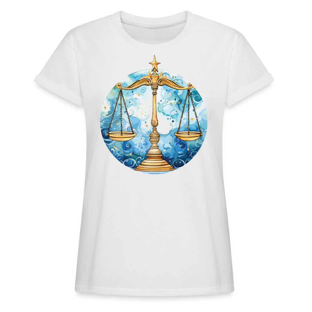 Women's Mythical Libra Relaxed Fit T-Shirt - white