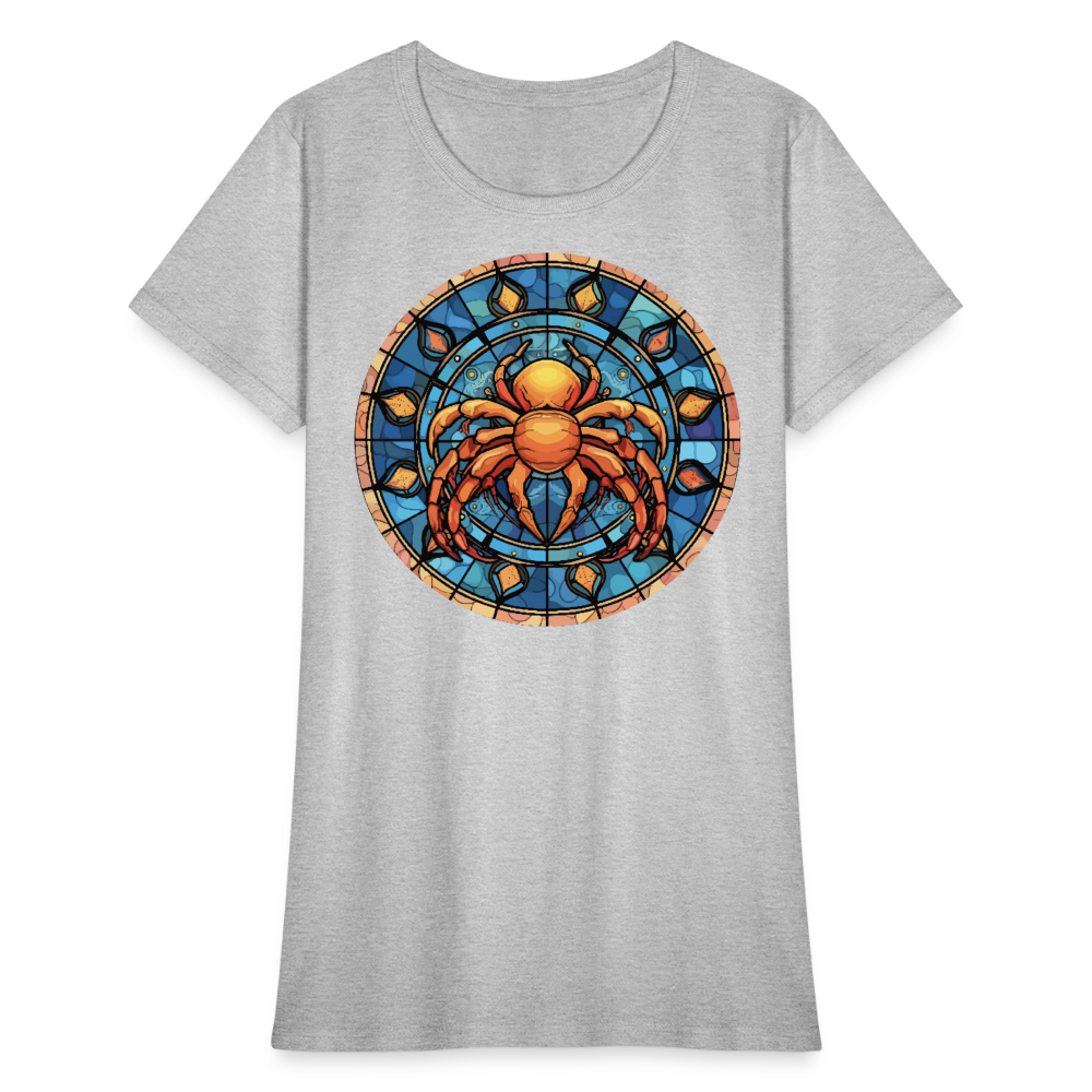 Women's Mosaic Cancer T-Shirt - heather gray