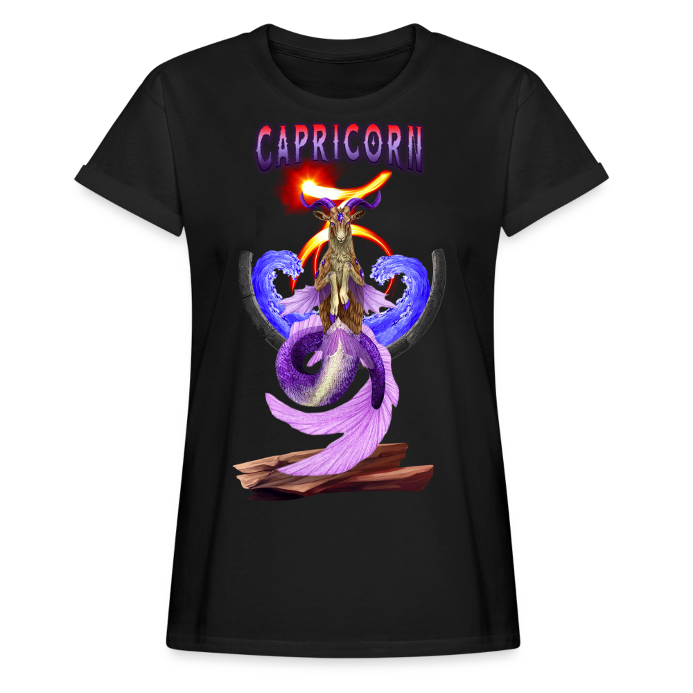 Women's Capricorn Relaxed Fit T-Shirt - black