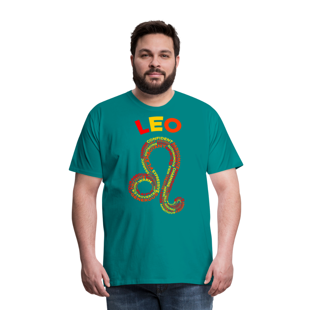 Men's Power Words Leo Premium T-Shirt - teal