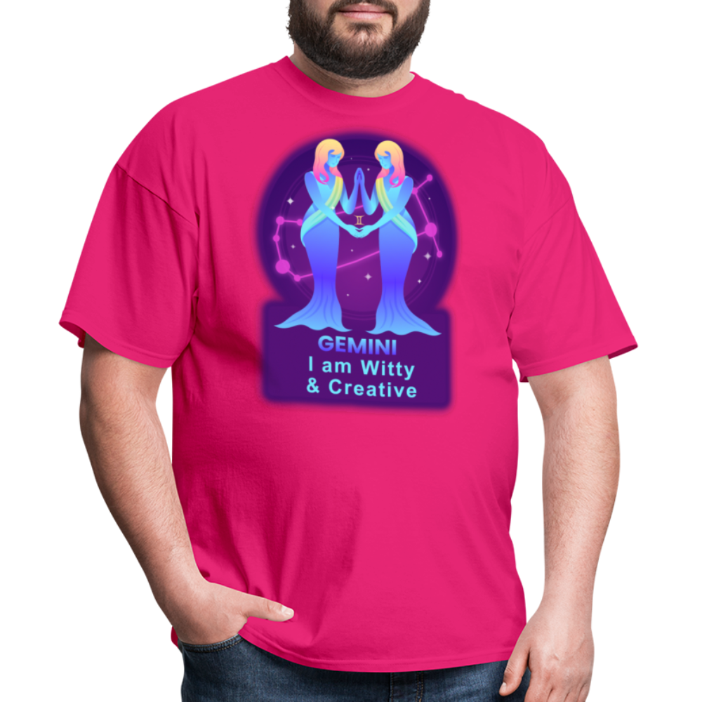 Men's Neon Gemini Classic T-Shirt - fuchsia