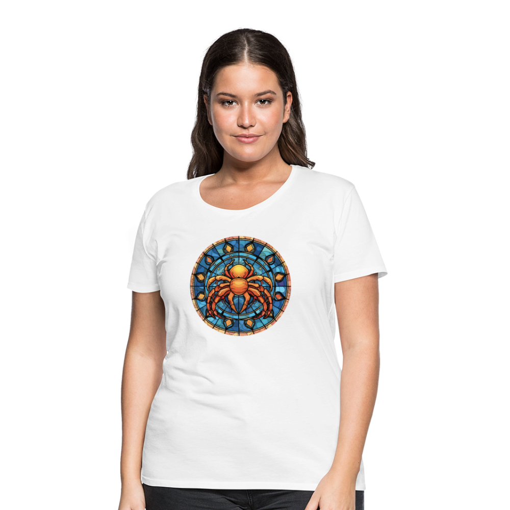 Women’s Mosaic Cancer Premium T-Shirt - white