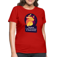 Thumbnail for Women's Glow Taurus T-Shirt - red