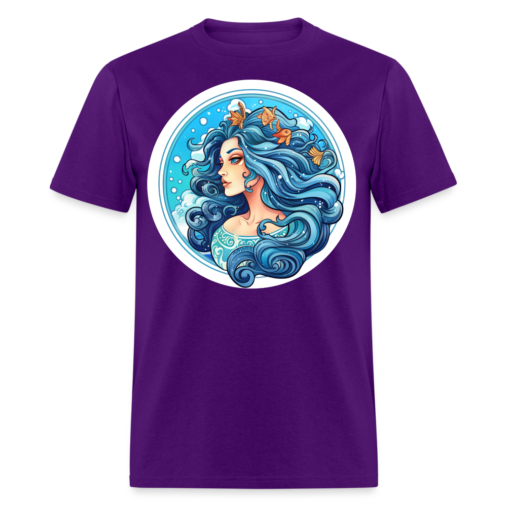 Men's Symbol Aquarius Classic T-Shirt - purple