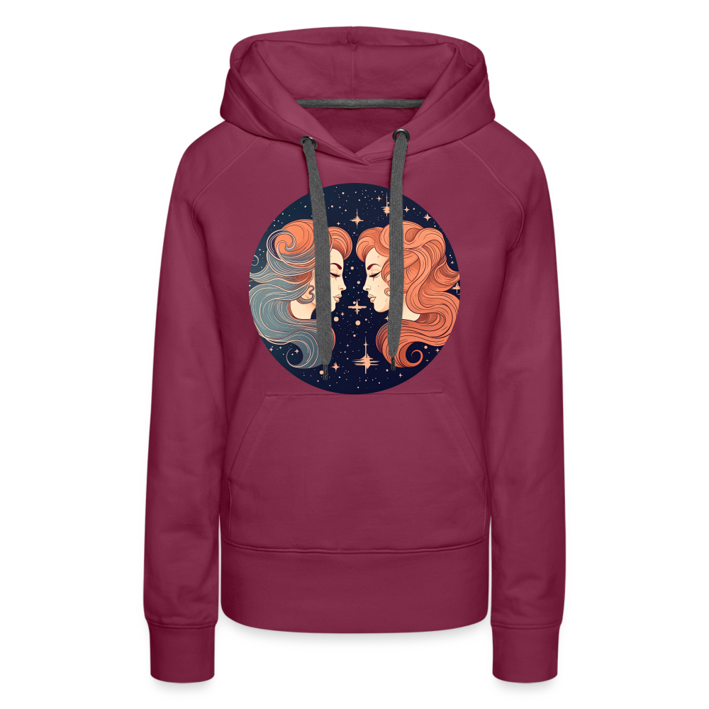 Women’s Mystic Gemini Premium Hoodie - burgundy