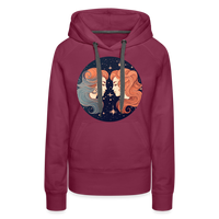 Thumbnail for Women’s Mystic Gemini Premium Hoodie - burgundy