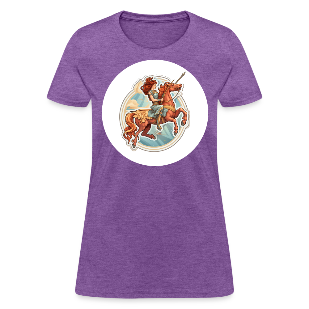 Women's Symbol Sagittarius T-Shirt - purple heather