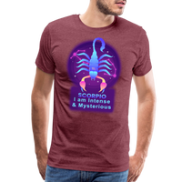 Thumbnail for Men's Neon Scorpio Premium T-Shirt - heather burgundy