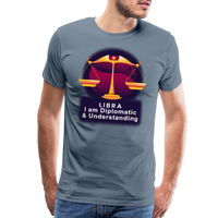 Thumbnail for Men's Glow Libra Premium T-Shirt - steel blue