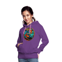 Thumbnail for Women’s Mosaic Pisces Premium Hoodie - purple 