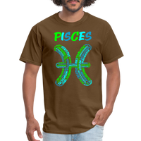 Thumbnail for Men's Power Words Pisces Classic T-Shirt - brown