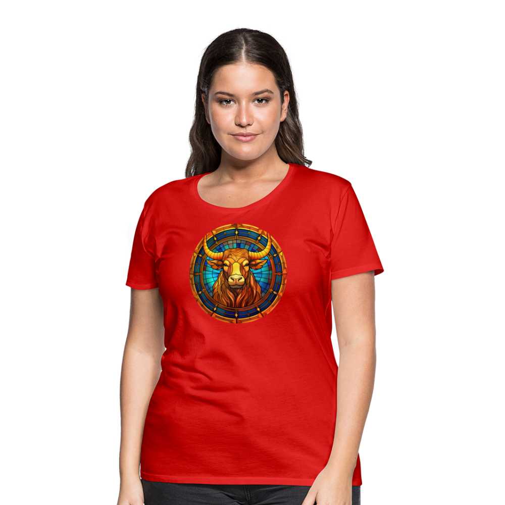 Women’s Mosaic Taurus Premium T-Shirt - red