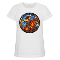 Thumbnail for Women's Mosaic Sagittarius Relaxed Fit T-Shirt - white