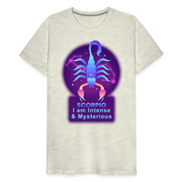 Thumbnail for Men's Neon Scorpio Premium T-Shirt - heather oatmeal