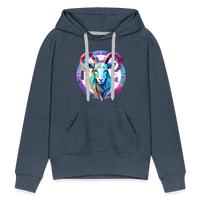 Thumbnail for Women’s Mythical Aries Premium Hoodie - heather denim