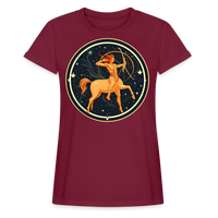 Thumbnail for Women's Mystic Sagittarius Relaxed Fit T-Shirt - burgundy