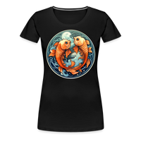 Thumbnail for Women’s Symbol Pisces Premium T-Shirt - black