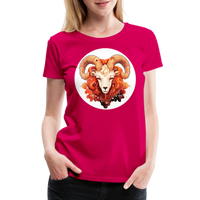 Thumbnail for Women’s Symbol Aries Premium T-Shirt - dark pink