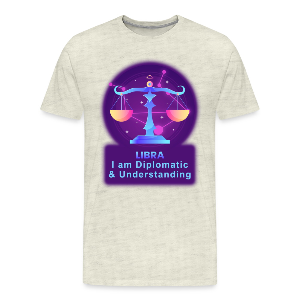 Men's Neon Libra Premium T-Shirt - heather oatmeal