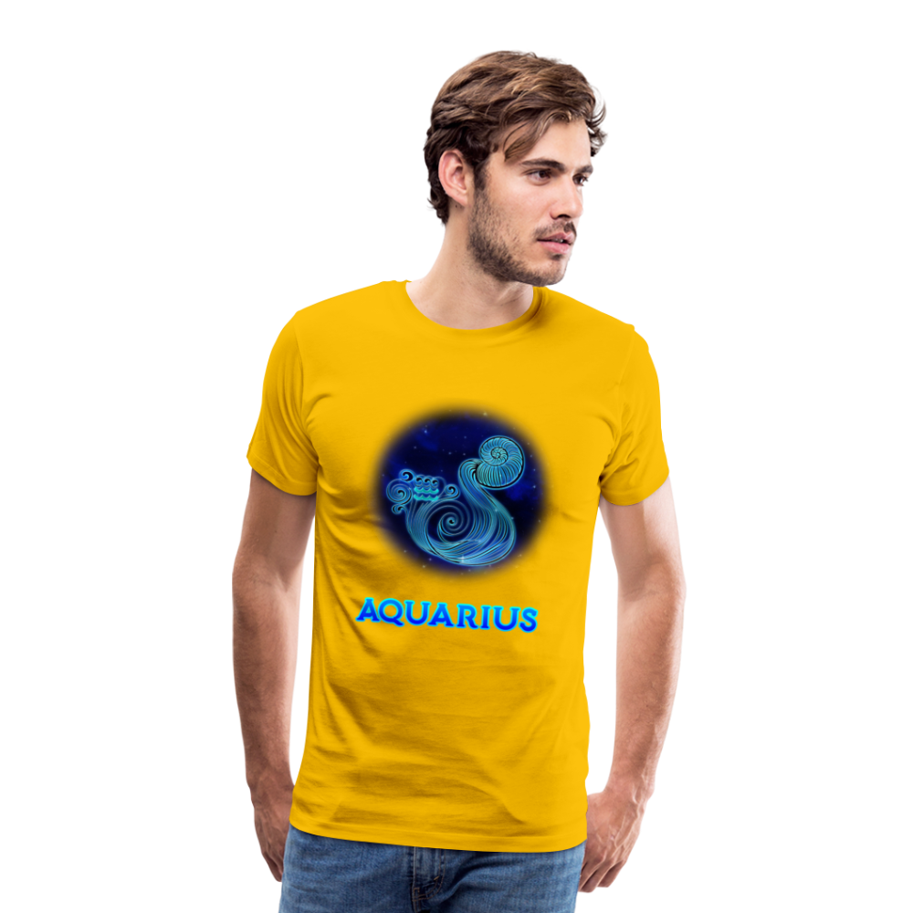 Men's Aquarius Premium T-Shirt - sun yellow