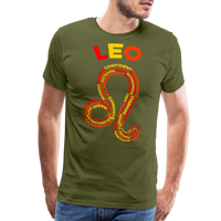 Thumbnail for Men's Power Words Leo Premium T-Shirt - olive green