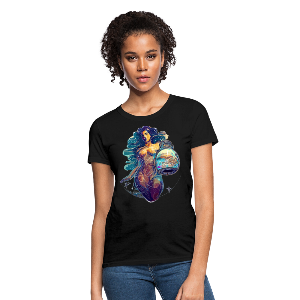 Women's Mythical Aquarius T-Shirt - black