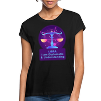 Thumbnail for Women's Neon Libra Relaxed Fit T-Shirt - black