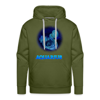 Thumbnail for Men’s Aquarius Premium Hoodie - olive green