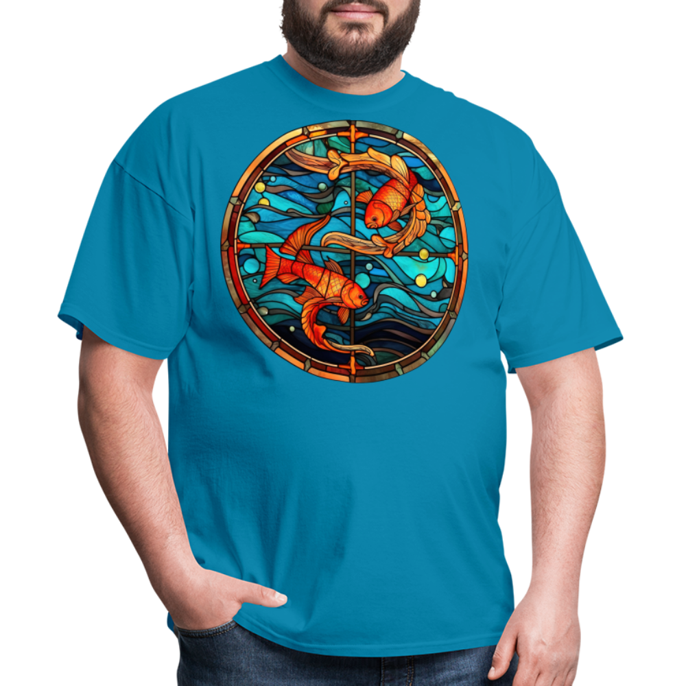 Men's Mosaic Pisces Classic T-Shirt - turquoise