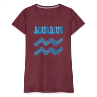 Thumbnail for Women's Power Words Aquarius Premium T-Shirt - heather burgundy