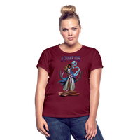 Thumbnail for Women's Astral Aquarius Relaxed Fit T-Shirt - burgundy