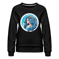 Thumbnail for Women’s Symbol Aquarius Premium Sweatshirt - black