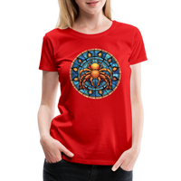 Thumbnail for Women’s Mosaic Cancer Premium T-Shirt - red