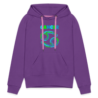 Thumbnail for Women's Power Words Cancer Premium Hoodie - purple 