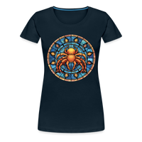 Thumbnail for Women’s Mosaic Cancer Premium T-Shirt - deep navy