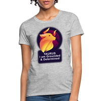 Thumbnail for Women's Glow Taurus T-Shirt - heather gray