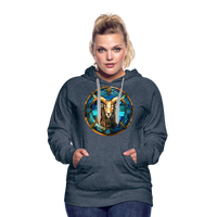 Thumbnail for Women’s Mosaic Capricorn Premium Hoodie - heather denim