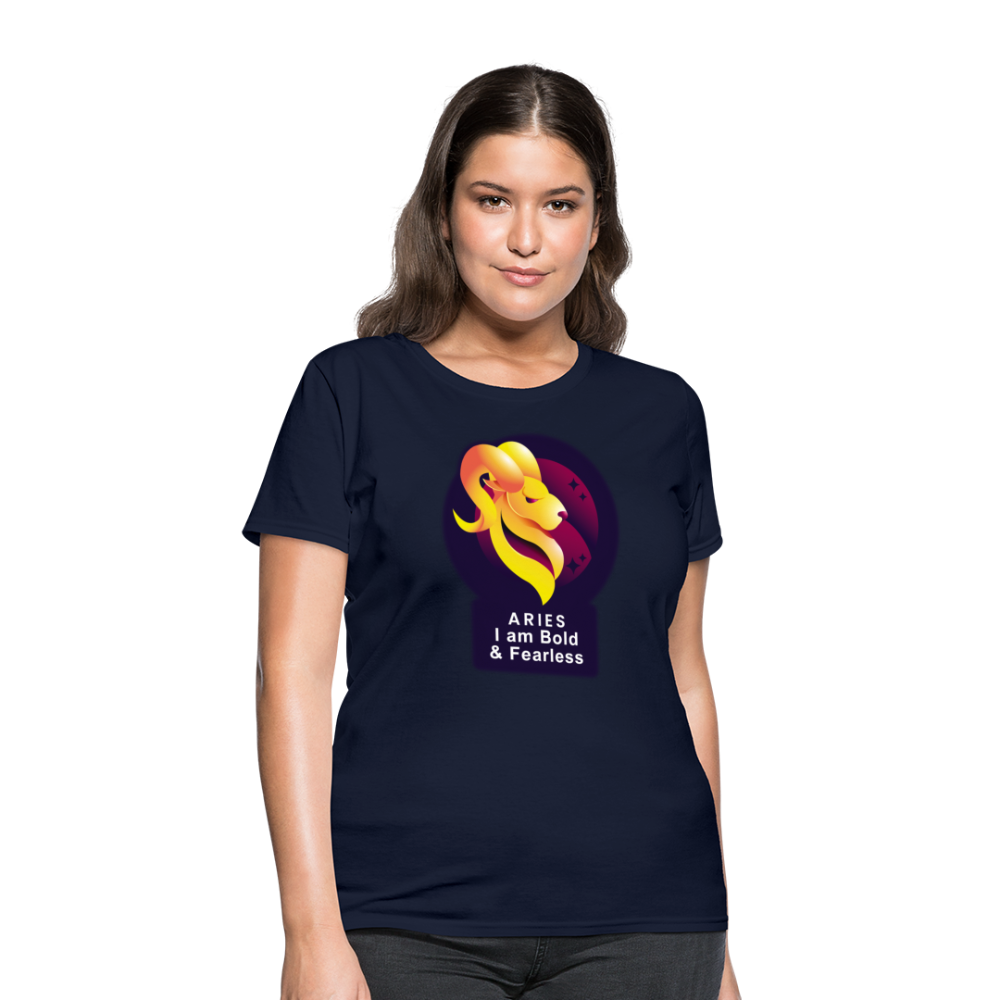 Women's Glow Aries T-Shirt - navy