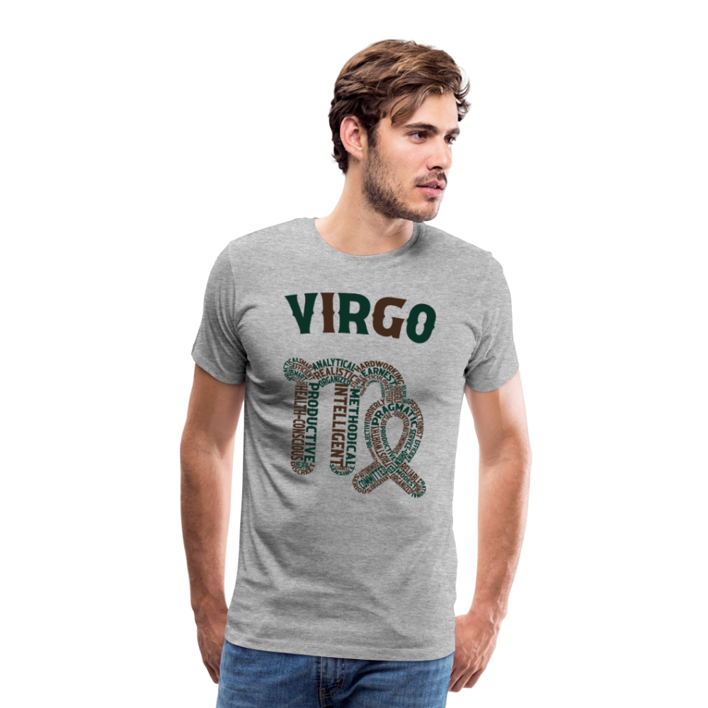 Men's Power Words Virgo Premium T-Shirt - heather gray