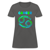 Thumbnail for Women's Power Words Cancer T-Shirt - charcoal