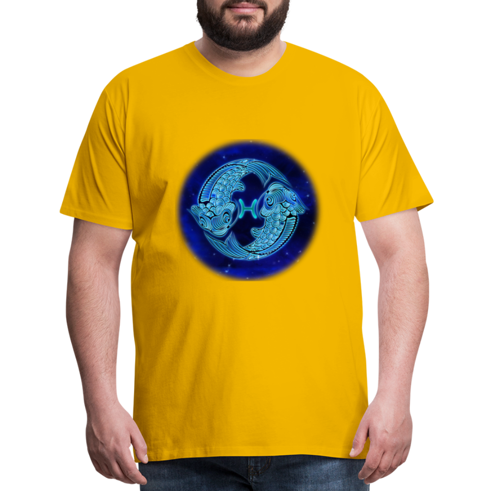 Men's Pisces Premium T-Shirt - sun yellow