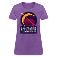 Thumbnail for Women's Glow Sagittarius T-Shirt - purple heather